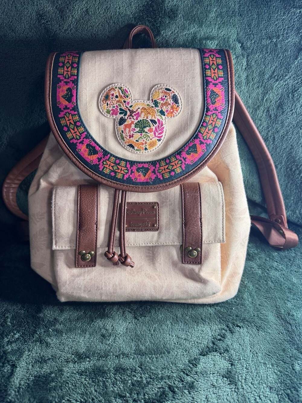 Disney Parks Loungefly Animal Kingdom Mickey Mouse Rucksack Backpack